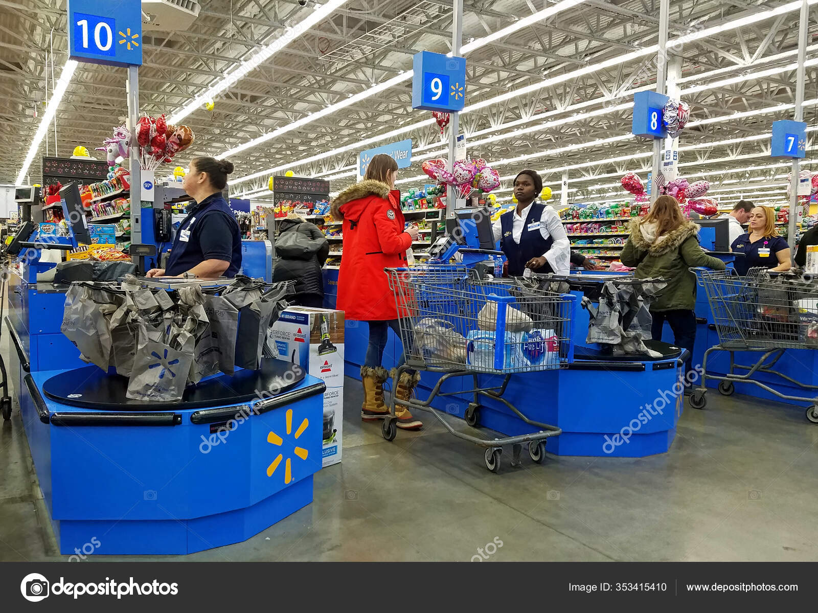 Walmart Retail Store Cashier Check Out Stock Photo 1308539275