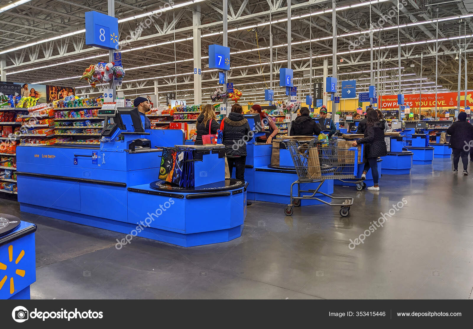 Walmart Retail Store Cashier Check Out Stock Photo 1308539275