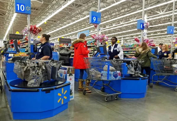 Walmart perakende mağazası kasiyer sayacı