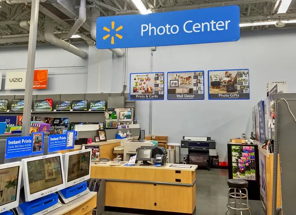 Walmart Tienda Minorista Centro Fotos Servicio Ampliaciones Impresión — Foto de Stock