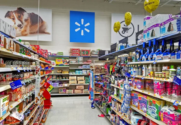 Walmart Tienda Por Menor Área Del Pasillo Del Centro Cuidado — Foto de Stock