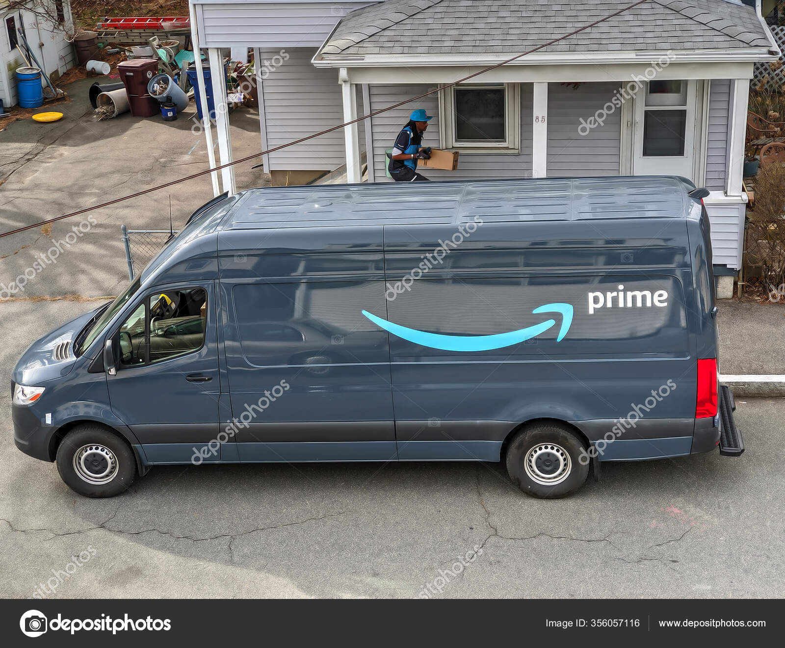 Amazon Prime Delivery Truck Driver Brings Package House Front Door Stock Editorial Photo C Loganimages Amazon Prime Delivery Truck Driver Brings Package House Front Door Stock Editorial Photo C Loganimages
