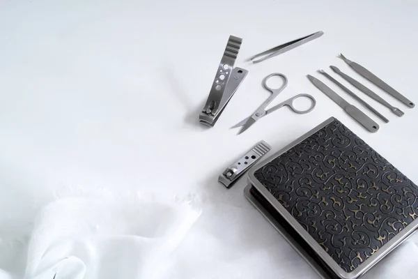 Set Manicure Tweezers Scissors Tweezers — Stock Photo, Image