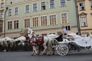 Ve atımı Krakow şehir Polonya'da binmek