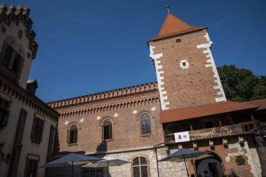 Polonya Krakow şehir duvarlarının kulede