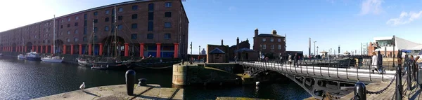 Albert Dock Complex Dock Buildings Warehouses Liverpool England Today Albert — Stock Photo, Image