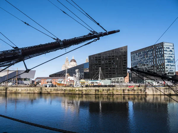 Albert Dock Complex Dock Buildings Warehouses Liverpool England Today Albert — Stock Photo, Image
