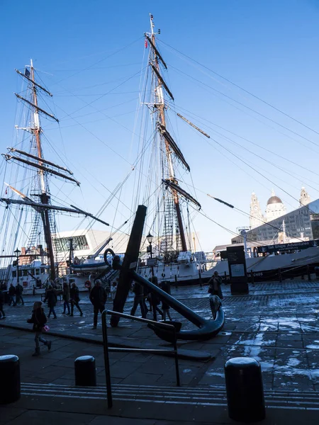 Albert Dock Complexo Edifícios Portuários Armazéns Liverpool Inglaterra Hoje Albert — Fotografia de Stock