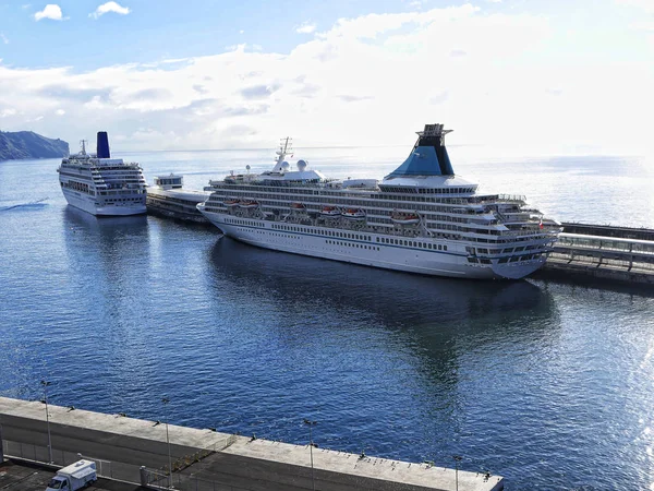 Haven Cruise Schepen Het Eiland Madeira Portugal — Stockfoto