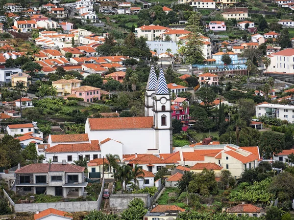 Vue Sur Funchal Est Capitale Île Madère Les Maisons Les — Photo