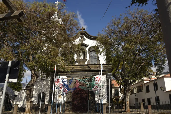 Iglesia Santa Maria Cerca Fortaleza Amarilla San Tiago Borde Funchal — Foto de Stock