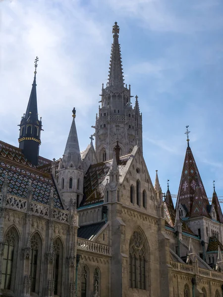 Prachtige Kathedraal Van Matthias Castle Hill Waar Koningen Van Hongarije — Stockfoto