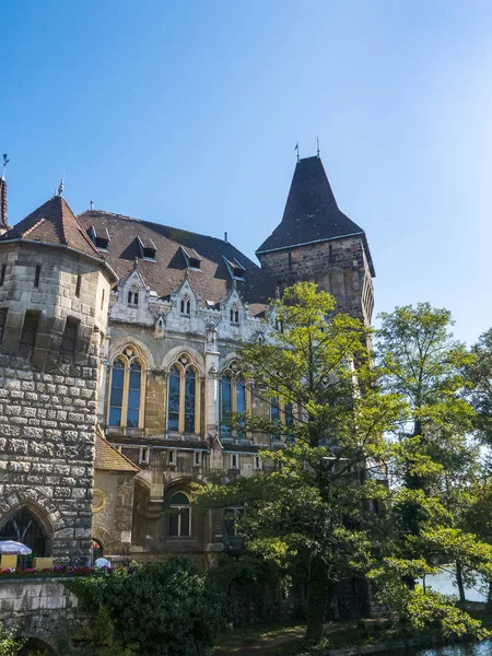 Castelo Vajdahunyad Está Parque Cidade Budapeste Hungria Construído 1896 Comemorou — Fotografia de Stock