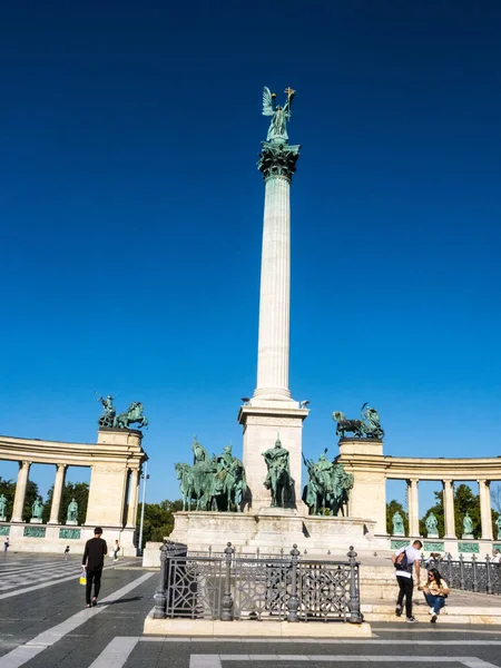 Heroes Square Una Las Plazas Más Importantes Budapest Hungría Conocida — Foto de Stock