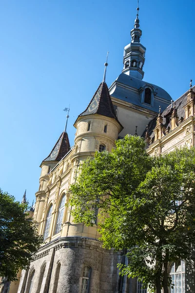 Castillo Vajdahunyad Encuentra Parque Ciudad Budapest Hungría Construido 1896 Celebró — Foto de Stock