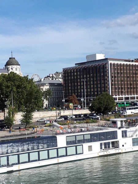 Die Mächtige Danube Die Auf Ihrem Weg Von Wien Hinunter — Stockfoto