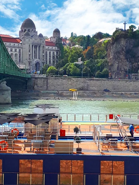 Özgürlük Köprüsü Budapeşte Tuna Nehri Üzerinde Inşa Edilen Üçüncü Kalıcı — Stok fotoğraf