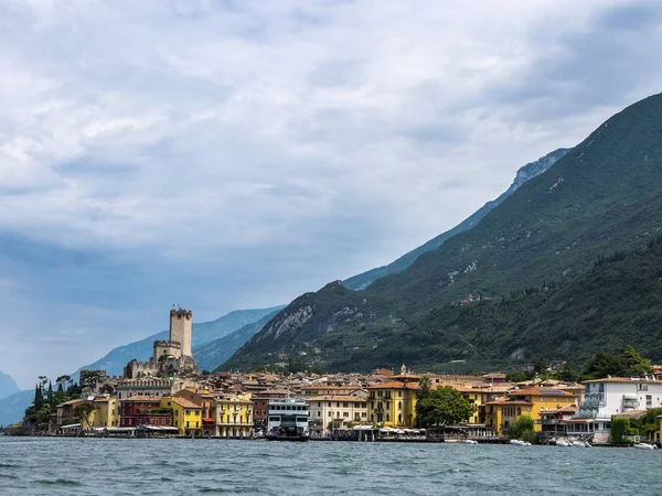 Malcesine One Lovely Towns Lake Garda Northern Italy Has Its — Stock Photo, Image