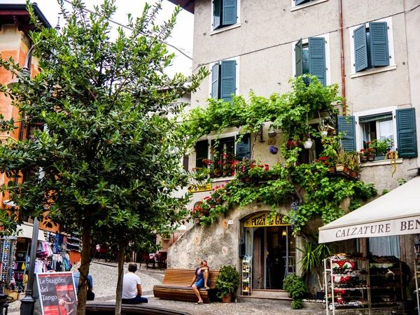 Malcesine One Lovely Towns Lake Garda Northern Italy Has Its — Stock Photo, Image