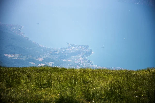 Hora Monte Baldo Nachází Zadní Části Jezera Garda Letoviska Malcesine — Stock fotografie