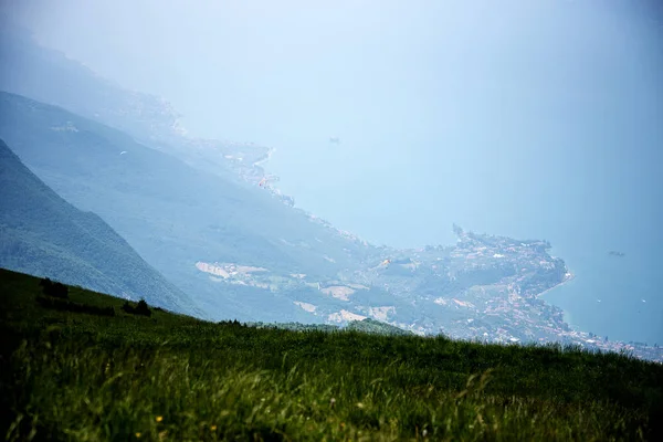 Monte Baldo Mountain Back Lake Garda Resort Malcesine Italy Mountain — Stock Photo, Image