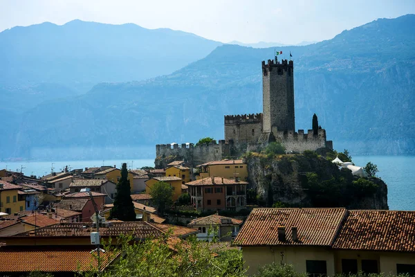 Malcesine Een Van Mooie Steden Aan Het Gardameer Noord Italië — Stockfoto