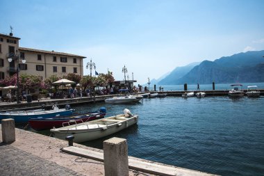 Malcesine is one of the lovely towns on Lake Garda in Northern Italy. It has its own castle guarding the town,its harbour  and its ancient narrow streets. Malcesine is so stunning and peaceful