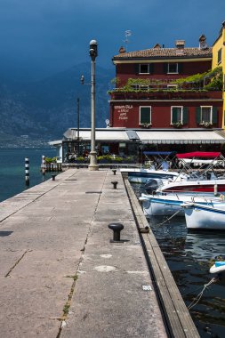 Malcesine is one of the lovely towns on Lake Garda in Northern Italy. It has its own castle guarding the town,its harbour  and its ancient narrow streets. Malcesine is so stunning and peaceful