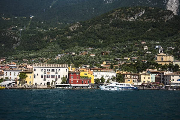 Malcesine One Lovely Towns Lake Garda Northern Italy Has Its — Stock Photo, Image