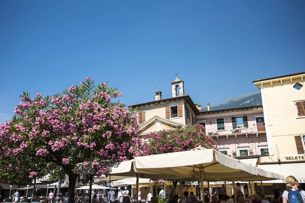 Malcesine Uma Das Cidades Encantadoras Lago Garda Norte Itália Tem — Fotografia de Stock