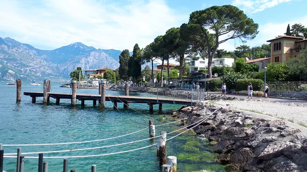 Malcesine One Lovely Towns Lake Garda Northern Italy Has Its — Stock Photo, Image