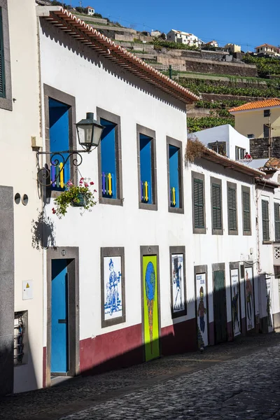 Camara Lobos Uma Vila Piscatória Perto Cidade Funchal Madeira Que — Fotografia de Stock