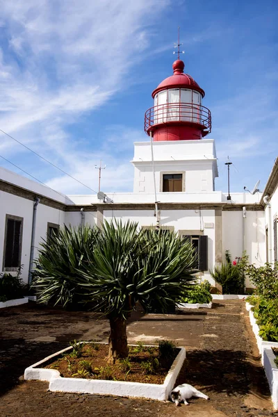 Ponta Pargo Lightouse Which Translates Dolphin Point South West Coast — Stok fotoğraf