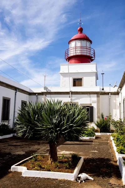 Ponta Pargo Lightouse Który Tłumaczy Się Jako Dolphin Point Południowo — Zdjęcie stockowe