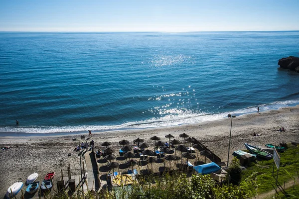 Фабья Коста Дель Соль Испания Спокойный Курорт Песчаными Пляжами Укрытыми — стоковое фото
