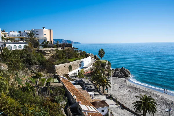 Nerja Semesterort Östra Delen Costa Del Sol Det Typiskt Spanskt — Stockfoto