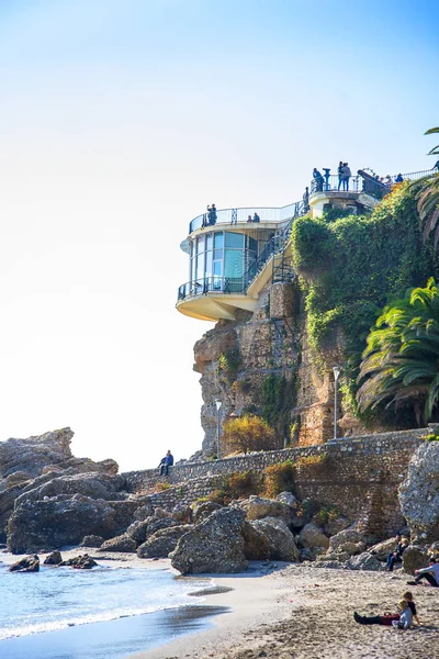 Balcon Europa Large Balcony Cliff Seaside Town Nerja Costa Del — Stock Photo, Image