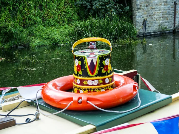 Kanalkonst Vid Firandet Leeds Liverpool Canal Burnley Lancashire England Leeds — Stockfoto