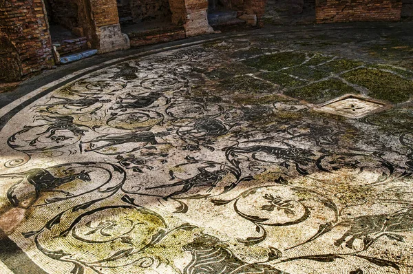 Archaeological Site Abandoned Ostia Antica Old Port Rome Italy Mouth — Stock Photo, Image