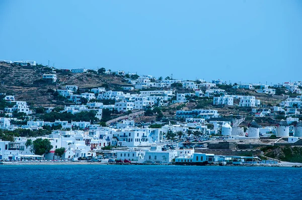Beautiful Island Mykonos Cyclades Islands Greece Mykonos Famous Cosmopolitan Atmosphere — Stock Photo, Image