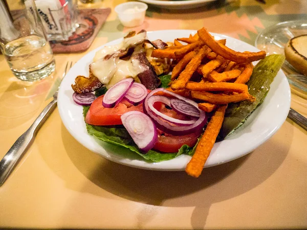 Typical Meal Navajo Cafe Just Monument Valley Arizona Usa — Stock Photo, Image