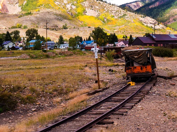 두랑고 Durango 실버톤 Silverton 이어지는 가우게 Narrow Gauge Railway 콜로라도 — 스톡 사진