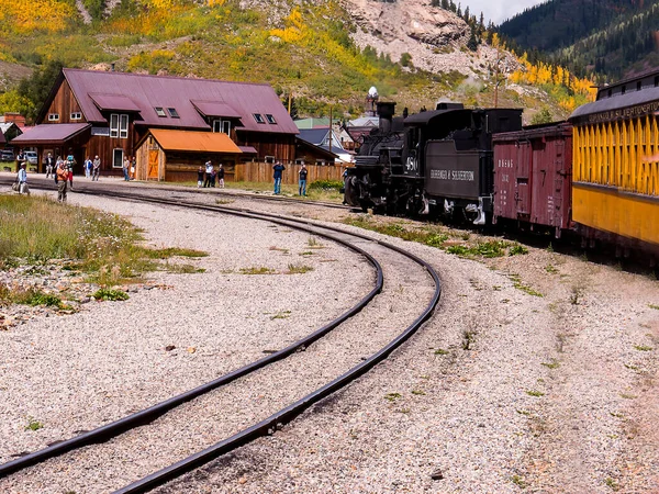 Den Smalle Gauge Railway Fra Durango Til Silverton Der Løber - Stock-foto