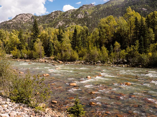 Ferrocarril Vía Estrecha Durango Silverton Que Atraviesa Las Montañas Rocosas —  Fotos de Stock