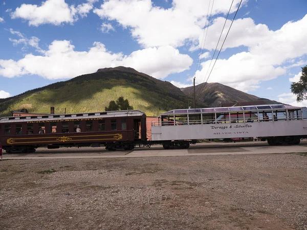 Ferrovia Bitola Estreita Durango Silverton Que Atravessa Montanhas Rochosas Pelo — Fotografia de Stock