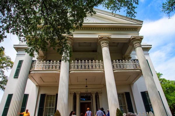 Hermosa Casa Antebellum Natchez Mississippi Los Estados Unidos Esta Casa — Foto de Stock