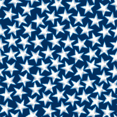 Dikişsiz desen nakış beyaz yıldız