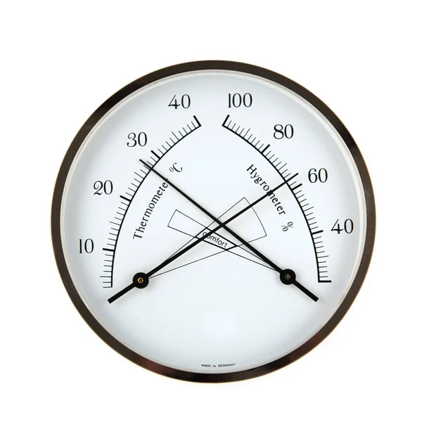 beyaz zemin üzerine Higrometre