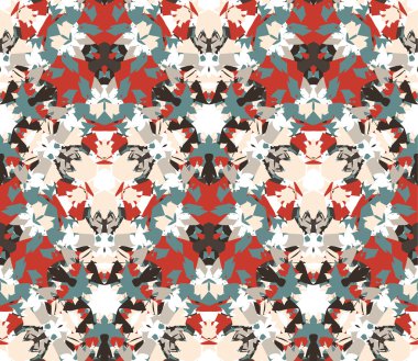 Renkli çiçek Dürbünü seamless modeli. Vektör çizim.