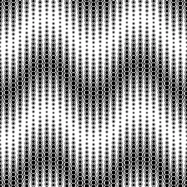 Patrón monocromo sin costura sobre fondo blanco. Tiene la forma de una ola. Consta de elementos geométricos en negro . — Archivo Imágenes Vectoriales